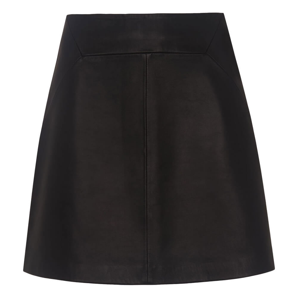 Whistles Leather A Line Skirt